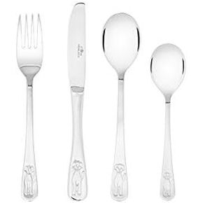 BON TON Dogs Kids 4-Piece Stainless Steel Flatware Set in Saudi Arabia