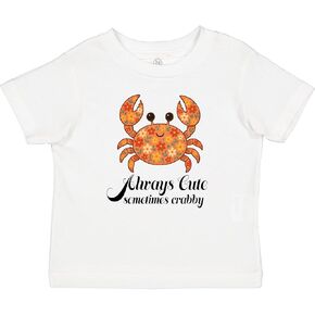 inktastic Crab Always Cute Sometimes Crabby Baby T-Shirt in Saudi Arabia