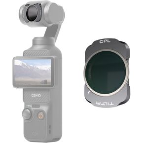 فلتر مستقطب دائري Tilta متوافق مع DJI Osmo Pocket 3 - يحد من الانعكاسات والوهج للحصول على ألوان نابضة بالحياة | أداة مغناطيسية | زجاج بصري فائق النحافة للصور والفيديو in Kuwait