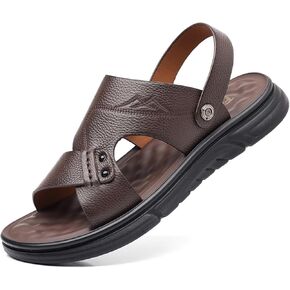 Men's Athletic Hiking Walking Sandals Non-Slip Water Resistant Lightweight Comfortable Beach Shoes, Men's Leather Sport Sandals, Breathable Waterproof Outdoor Athletic in Saudi Arabia