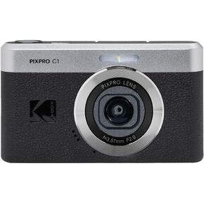 كاميرا رقمية تكبير صديقة للبيئة من Kodak PIXPRO C1 - نقطة مدمجة بدقة 13 ميجابكسل والتقاط الصور مع شاشة قلاب LCD قابلة للإمالة 2.8 بوصة 180 درجة، تصميم عتيق مع تكبير 4X وفيديو عالي الدقة 1080 بكسل للسفر ومدونات الفيديو، باللون البني in Kuwait