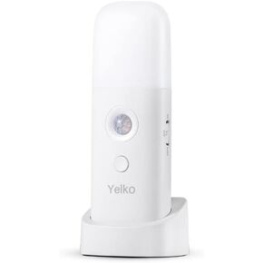 YELKO Motion Sensor Night Light, 2000mAh Rechargeable Night Lights Battery Powered, PortableＤimmable Nightlights with 5 Brightness Levels for Kids,Adults (Warm White 1Pack) in Saudi Arabia