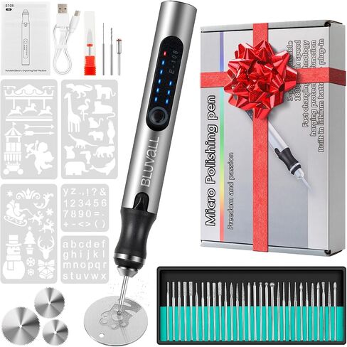 Electric Engraving Pen with 37 Bits, USB Rechargeable Cordless Engraving Machine, Portable DIY Rotary Engraver for Jewelry Wood Glass Stone Carving （Pull-out box design） in Saudi Arabia