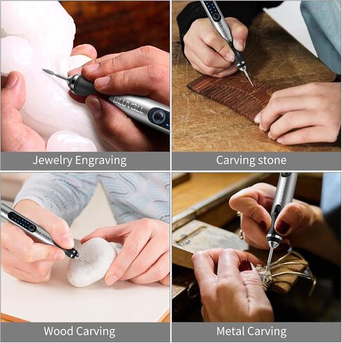 Electric Engraving Pen with 37 Bits, USB Rechargeable Cordless Engraving Machine, Portable DIY Rotary Engraver for Jewelry Wood Glass Stone Carving （Pull-out box design） in Saudi Arabia