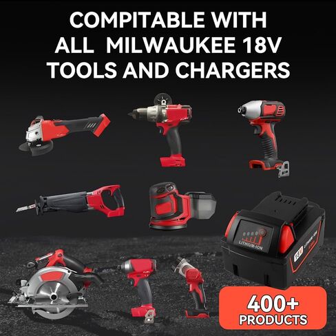 18V 6.0Ah Replacement for Milwaukee M18 Battery and 48-11-1840 Charger Combo (Not Made in Milwaukee) in Saudi Arabia