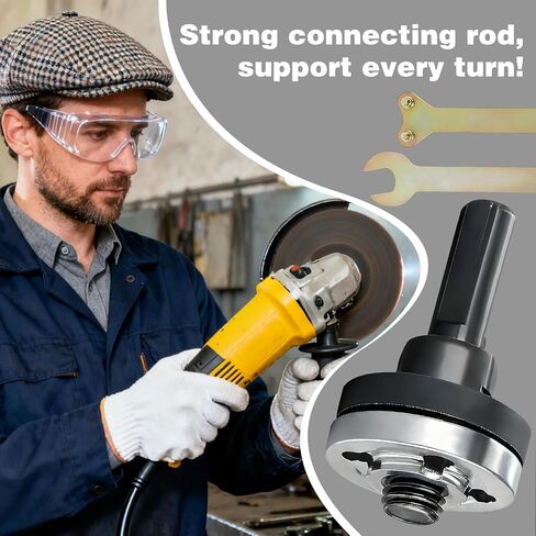 10mm Adjustable Rotary Driver Connecting Rod Set, Drill Angle Grinder Adapter Kit with Spanner, Replacement Flange Nuts, 2 Sets in Saudi Arabia