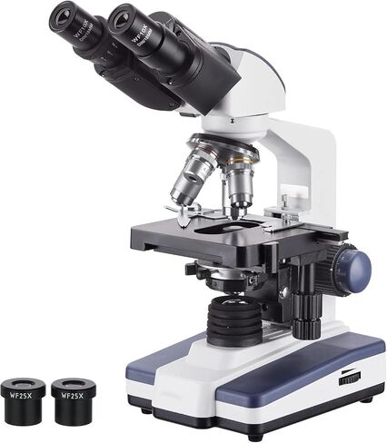 40X-2500X LED Binocular Compound Microscope with 3D-Stage, Coaxial Coarse & Fine Focus, Adjustable Diopter & Illumination for Lab and Educational Use in Saudi Arabia