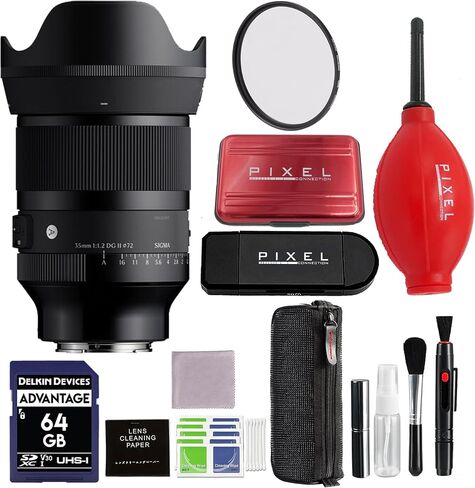 Sigma 35mm f/1.2 DG II Art Lens Compatible with Sony E with Advanced Accessory and Travel Bundle | 370965 | 35mm Lens for Sony E in Saudi Arabia