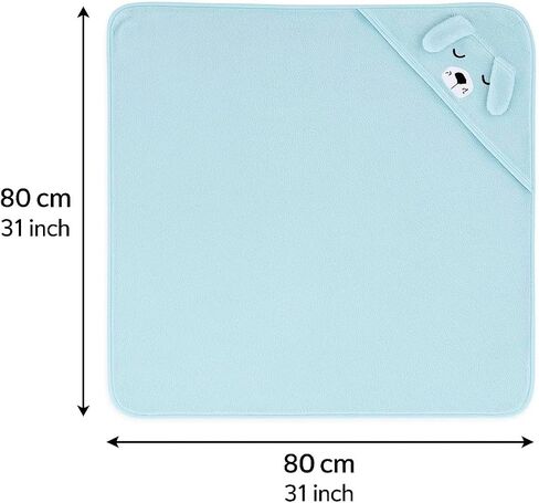 Hooded Baby Bath Towel, Pink Design, Soft and Absorbent (Blue) in Saudi Arabia