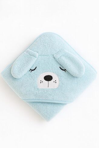 Hooded Baby Bath Towel, Pink Design, Soft and Absorbent (Blue) in Saudi Arabia
