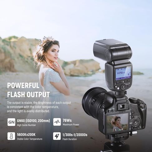 NEEWER NW760-C TTL Flash Speedlite Compatible with Canon DSLR Cameras, 76Ws GN60 2.4G 1/8000s HSS Speedlight, TCM Conversion, 230 Full Power Flashes, 0.1-2.7s Fast Recycling Flashlight in Saudi Arabia