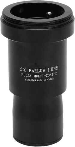 Diyeeni 1.25 Inch 5X Barlow Lens, Multi Layer Broadband Green Coated Lens, Fully Metal Astronomical Telescope Accessory with M42x0.75mm T Thread in Saudi Arabia