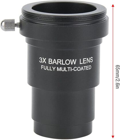 عدسة Ciciglow 3X Barlow، مقاومة للتشوه وواجهة خيط متينة M42x0.75 لتلسكوب فلكي بصري مقاس 1.25 بوصة in Kuwait