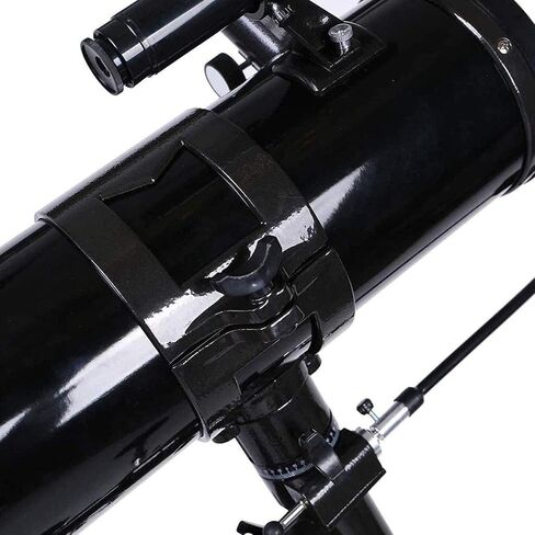 110mm Reflector Telescope for Beginners & Adults, 500X Magnification, 1000mm Focal Length, Adjustable Aluminum Tripod, Dual Purpose for Terrestrial & Astronal Viewing, Black in Saudi Arabia