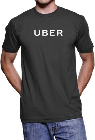 سلسلة قمصان شخصية عصرية، تي شيرت مخصص للجنسين لسائق Uber مع شعار UBER الجديد (S) أصفر in Saudi Arabia