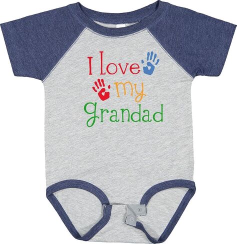 inktastic Grandad Grandkids Handprints Baby Bodysuit in Saudi Arabia