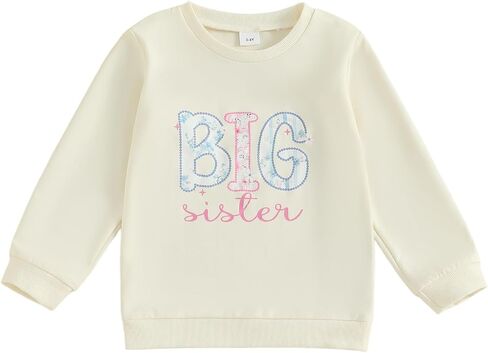 GOOCHEER Big Sister Little Sister Matching Outfit Newborn Baby Girl Long Sleeve Romper Toddler Girl Sweatshirt Pullover Top in Saudi Arabia