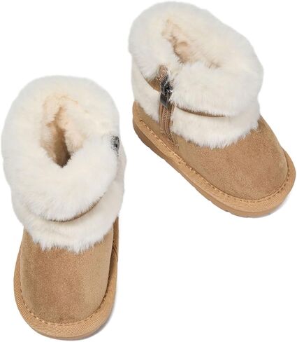 Newsonet Baby Snow Winter Boots Girls Boys Cold Weather Faux Fur Shoes 6 9 12 18 24 Months in Kuwait