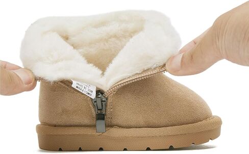 Newsonet Baby Snow Winter Boots Girls Boys Cold Weather Faux Fur Shoes 6 9 12 18 24 Months in Kuwait