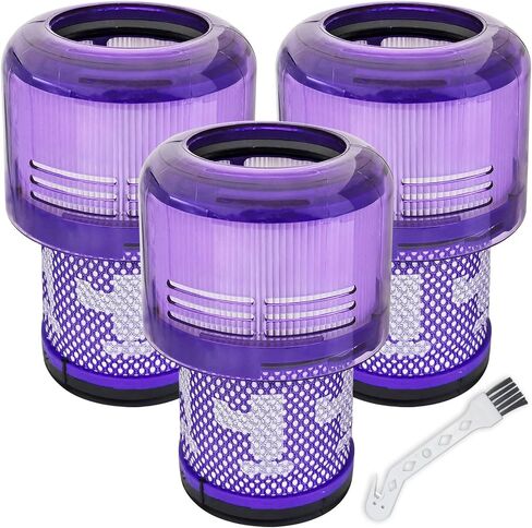 طقم مرشح بديل مكون من 3 عبوات متوافق مع محرك عزم الدوران Dyson V11/الحيوان/المطلق/الكامل/الإضافي، V15 Detect، V15s Detect Submarine، SV14، SV15، SV17، SV22، SV28، SV47 in Kuwait