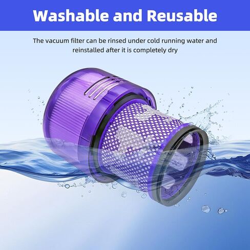 طقم مرشح بديل مكون من 3 عبوات متوافق مع محرك عزم الدوران Dyson V11/الحيوان/المطلق/الكامل/الإضافي، V15 Detect، V15s Detect Submarine، SV14، SV15، SV17، SV22، SV28، SV47 in Kuwait