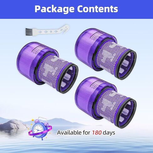 طقم مرشح بديل مكون من 3 عبوات متوافق مع محرك عزم الدوران Dyson V11/الحيوان/المطلق/الكامل/الإضافي، V15 Detect، V15s Detect Submarine، SV14، SV15، SV17، SV22، SV28، SV47 in Kuwait