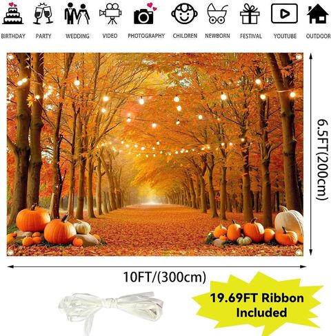خلفية Happy Halloween - خلفية كبيرة للهالوين مقاس 71 × 43 بوصة مع شريط بطول 19.69 قدمًا | ديكورات اليقطين والأشباح للجدران والحفلات وكشك الصور in Kuwait