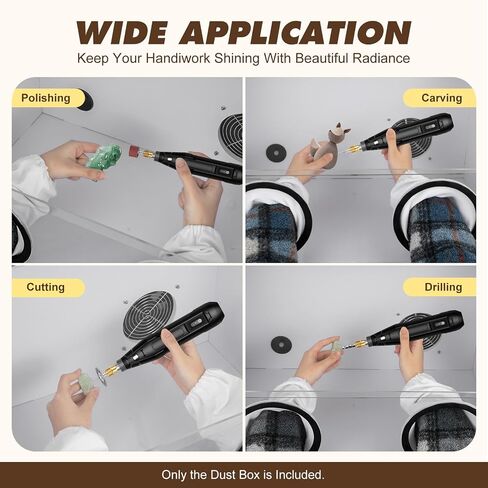 Fully Enclosed Electric Grinding Table Polisher Acrylic Cover Dust Box with Acrylic Cover, LED Light & Blower High Transparent Dust Electric Acrylic Cover Dustproof Box (2 Hole) in Kuwait