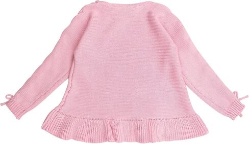 RuffleButts Girls Ruffle Hem Lace Up Sweater in Saudi Arabia