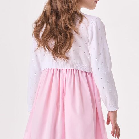 Girls Cardigan Toddler Baby Bolero Shrug Sweater Knit Crop Jacket Long Sleeve Button Closure in Saudi Arabia