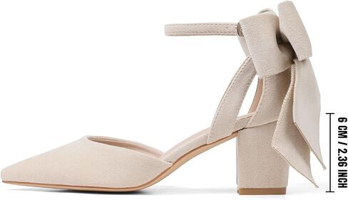 حذاء نسائي أسود بمقدمة مدببة وحزام الكاحل وكعب عالي مكتنز فستان الزفاف in Kuwait