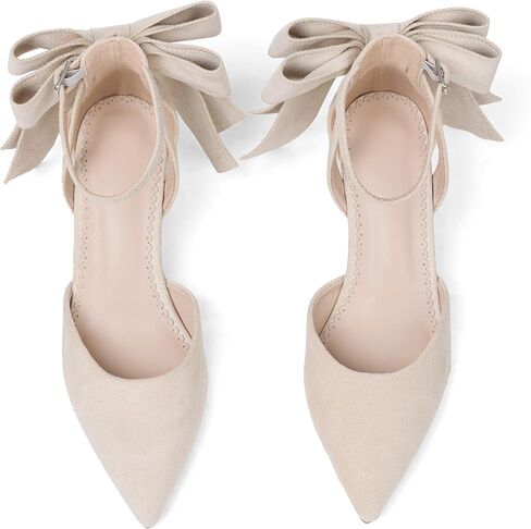 حذاء نسائي أسود بمقدمة مدببة وحزام الكاحل وكعب عالي مكتنز فستان الزفاف in Kuwait