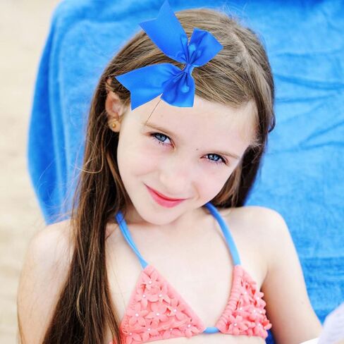 12 Pcs Girls Hair Bows Large Grosgrain Ribbon Cheer Bows with Alligator Hair Clips Stylish Accessories for Little Girls Teens Babies Toddlers Accessory in Saudi Arabia