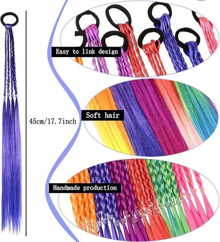 6 Hair Accessories Color Braided Hair Temperament Hair Rings - Ponytail Bun Hair Accessories (6pcs Colors are random) in Saudi Arabia
