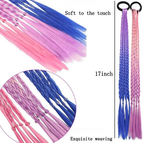 6 Hair Accessories Color Braided Hair Temperament Hair Rings - Ponytail Bun Hair Accessories (6pcs Colors are random) in Saudi Arabia