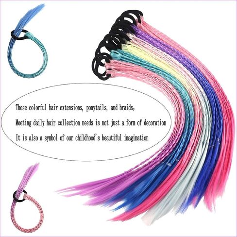 6 Hair Accessories Color Braided Hair Temperament Hair Rings - Ponytail Bun Hair Accessories (6pcs Colors are random) in Saudi Arabia