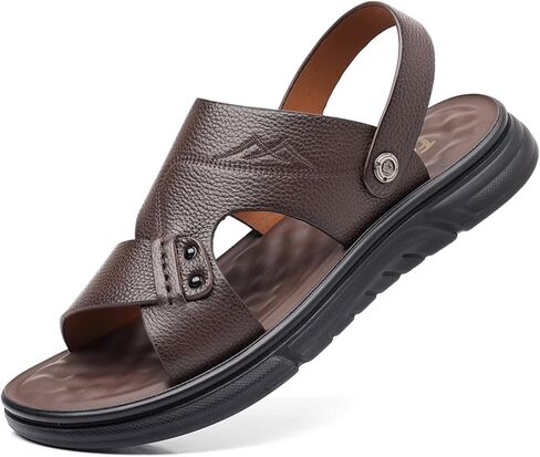 Men's Athletic Hiking Walking Sandals Non-Slip Water Resistant Lightweight Comfortable Beach Shoes, Men's Leather Sport Sandals, Breathable Waterproof Outdoor Athletic in Saudi Arabia