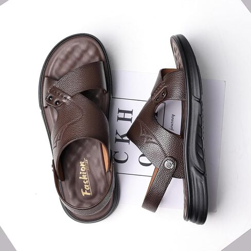 Men's Athletic Hiking Walking Sandals Non-Slip Water Resistant Lightweight Comfortable Beach Shoes, Men's Leather Sport Sandals, Breathable Waterproof Outdoor Athletic in Saudi Arabia