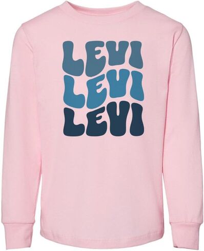 Wavy Levi Toddler Kids Long Sleeve T-Shirt in Saudi Arabia