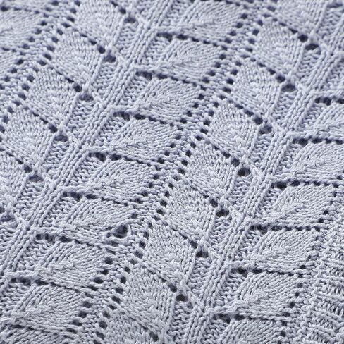 Neiwech Cotton Baby Blanket Knit Soft Cozy Lightweight Stroller Crib Nursery Receiving Swaddling Blankets for Infants Newborn Boys Girls Pink 30x40 Inch in Kuwait