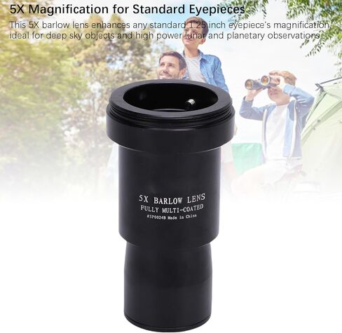عدسة بارلو PUSOKEI 5X، ملحق تلسكوب متعدد الطبقات بالكامل مقاس 1.25 بوصة مع خيط M42 لكاميرا DSLR وعدسة التلسكوب والتصوير الفلكي in Saudi Arabia