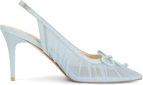 Slingback Heels for Women Pointed Toe Mesh Stiletto Heels With Bow Tie Wedding Party Bride Dress Pumps Shoes in Saudi Arabia