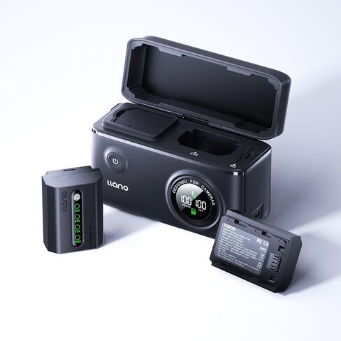 llano 4-in-1 NP-FZ100 Charger Kit with 2600mAh Aurora Batteries–10400mAh Power Bank,20W USB-C Fast Charging, USB 3.0 Card Reader & Storage Case–for Sony A7III A7IV A7RV A7RIII A6700 FX3 A9 A1 (2 Pack) in Saudi Arabia