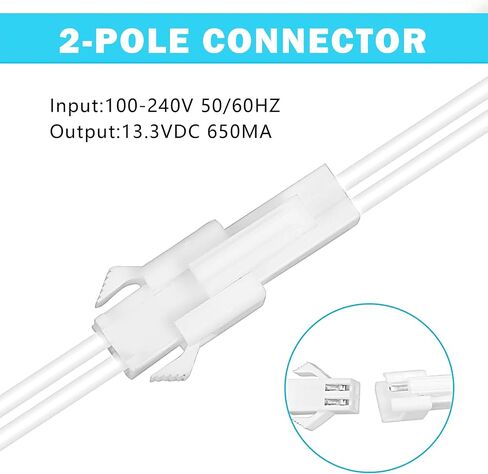 شاحن 13.3 فولت متوافق مع شاحن Soness Wirefree Plug-in 9020672 لمحركات ST30 وR28، شاحن بطارية ليثيوم أيون مدمج وفعال مع كابل وصول ممتد - شحن لمدة 8 ساعات in Kuwait