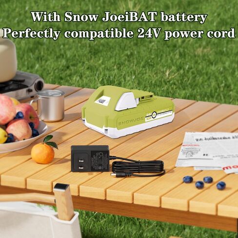 شاحن سريع 24 فولت متوافق مع بطارية ليثيوم أيون Snow Joe&Sun Joe 24 فولت، 24VCHRG-QC iON+ شاحن لموديلات بطاريات سلسلة iBAT24 و24VBAT، iBAT24-LT، iBAT24-XR، 24VBAT-LTE، محول تيار متردد 24VBAT-XR in Kuwait