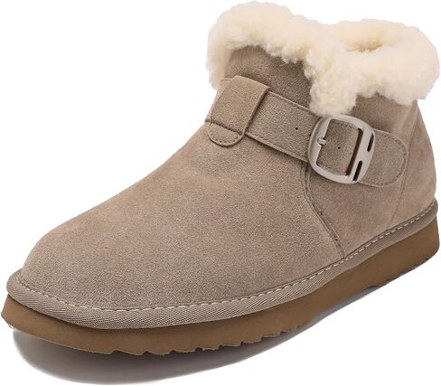 WOJWSKI Snow Boots for Women Suede Anti-Slip Warm Fur Lined Women's Winter Ankle Booties Waterproof Outdoor Boots Comfortable Shoes in Kuwait