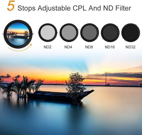 فلتر 67 ملم متغير Fader ND2-ND32 ND وفلتر استقطاب دائري CPL لـ Sigma 16mm f/1.4 DC DN in Saudi Arabia