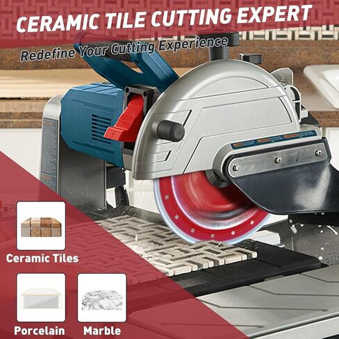 EZARC 10 Inch Diamond Saw Blade, 1" Arbor with 5/8" Brass Washer Adapter, Super Thin Tile Blade for Angle Grinder, Smooth Cutting for Porcelain Ceramic Granite Marble (1-Pack) in Saudi Arabia