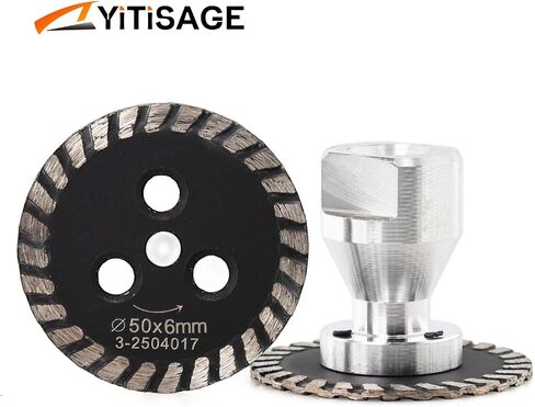 شفرات منشار نقش صغيرة من Diamond Turbo مع شفة قابلة للإزالة 5/8-11 قرص قطع لنحت حجر الجرانيت والرخام الخرساني (50 مم) in Kuwait