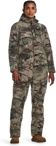 Under Armour Womens Rut Windproof Bib | Windproof Silent Microfleece Sherpa Liner | Womens Insulated Bib Overalls in Saudi Arabia
